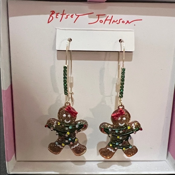 Betsey Johnson Jewelry - Betsey Johnson | Whimsical Christmas Gingerbread Earrings